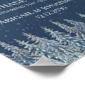 Rustic Winter Forest Wedding Favors Sign Poster (Hoek)