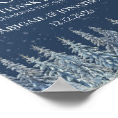 Rustic Winter Forest Wedding Guest Book Sign Poster (Hoek)