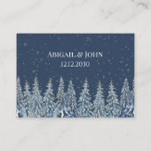 Rustic Winter Forest Wedding Place Setting Cards Plaatskaartje (Achterkant)