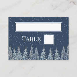 Rustic Winter Forest Wedding Place Setting Cards Plaatskaartje