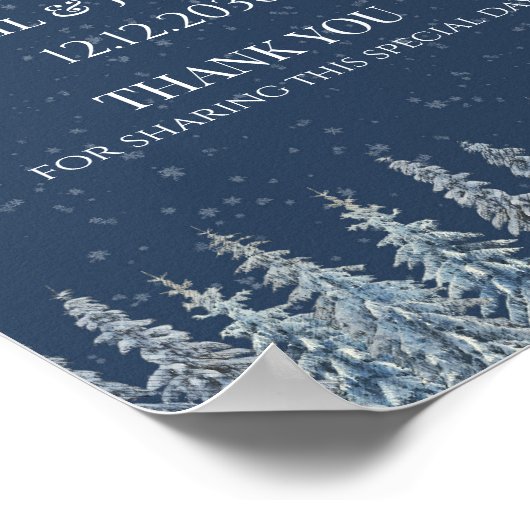 Rustic Winter Forest Wedding Welcome Poster (Hoek)