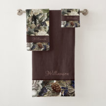 Rustic Winter Garden Floral Elegant Name Sjabloon