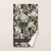 Rustic Winter Garden Floral Elegant Name Sjabloon Bad Handdoek (Handdoek)