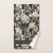 Rustic Winter Garden Floral Elegant Name Sjabloon Bad Handdoek (Handdoek)