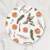 Rustic Winter Genderneutraal Baby shower Bedankjes Labels (Achterkant)