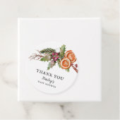 Rustic Winter Genderneutraal Baby shower Bedankjes Labels (In situ)