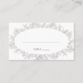 Rustic Winter | Gray Flat Wedding Place Card Plaatskaartje (Voorkant)
