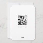 Rustic Winter Greenery QR Code Corporate Feestdagenkaart (Achterkant)