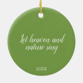 Rustic Winter Greenery Waterverf Keramisch Ornament (Achterkant)