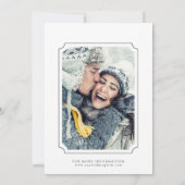 Rustic Winter Greenery Wedding Foto Save The Date (Achterkant)