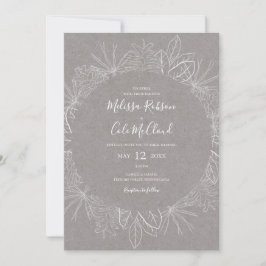 Rustic Winter | Grijs in één weddenschap Kaart