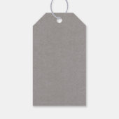 Rustic Winter | Grijze bruiloft WelkomstcadeLabels Cadeaulabel (Achterkant)