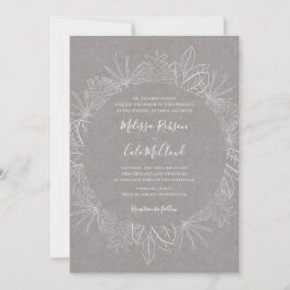 Rustic Winter | Grijze uitnodiging tot weddenschap