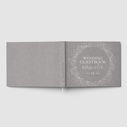 Rustic Winter | Grijze weddenschappen Gastenboek (Volledig)