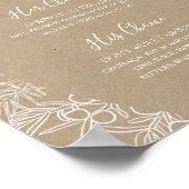 Rustic Winter | Handtekening Kraft Drink Poster (Hoek)