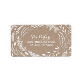 Rustic Winter Holiday Adresetiketten Etiket (Voorkant)