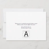 Rustic Winter Holiday Corporate Feestdagenkaart (Achterkant)