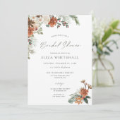 Rustic Winter Holiday Greenery Pine Vrijgezellenfe Kaart (Staand voorkant)