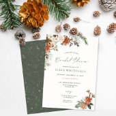 Rustic Winter Holiday Greenery Pine Vrijgezellenfe Kaart