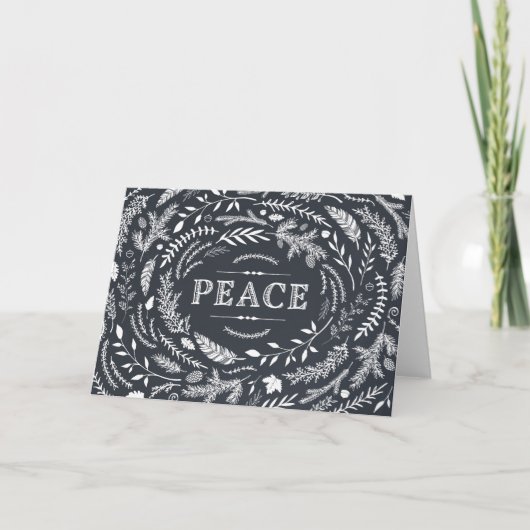 Rustic Winter Holiday Greeting Card Feestdagen Kaart (Voorkant)