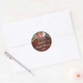 Rustic Winter Holiday Lights Floral Ronde Sticker (Envelop)