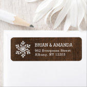 Rustic Winter Holiday Return Address Labels (Insitu)