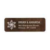 Rustic Winter Holiday Return Address Labels (Voorkant)