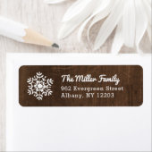 Rustic Winter Holiday Return Address Labels (Insitu)