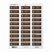 Rustic Winter Holiday Return Address Labels (Full Sheet)