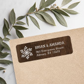 Rustic Winter Holiday Return Address Labels