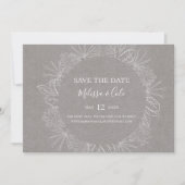 Rustic Winter | Horizontaal grijs sparen de Datum Save The Date (Voorkant)