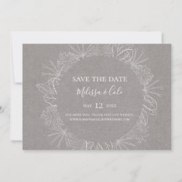 Rustic Winter | Horizontaal grijs sparen de Datum Save The Date