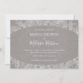 Rustic Winter | Horizontaal grijs Vrijgezellenfees Kaart (Voorkant)