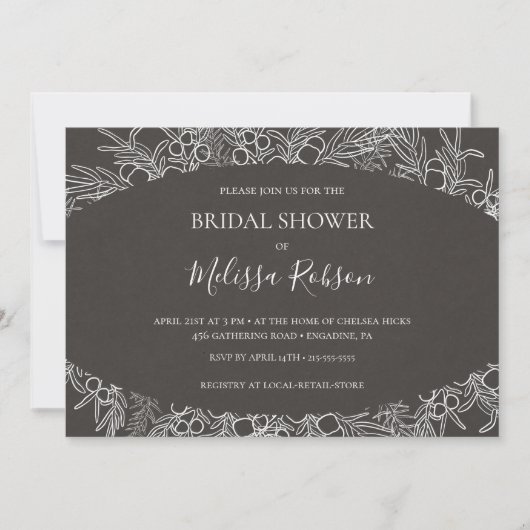 Rustic Winter | Horizontaal Vrijgezellenfeest voor Kaart (Voorkant)