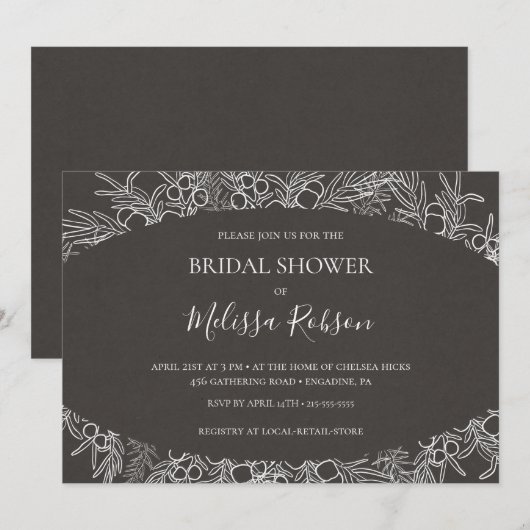 Rustic Winter | Horizontaal Vrijgezellenfeest voor Kaart (Voorkant / Achterkant)