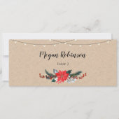 Rustic Winter Kerstbruiloft Kaart (Voorkant)