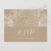 Rustic Winter | Keuze uit het Kraft-menu RSVP-kaar Briefkaart (Voorkant)