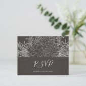 Rustic Winter | Keuze uit het menu Kool RSVP-kaart (Staand voorkant)