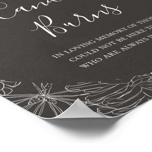 Rustic Winter | Koolstof Deze kaarsband brandt het Poster (Hoek)