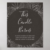 Rustic Winter | Koolstof Deze kaarsband brandt het Poster (Voorkant)