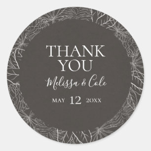 Rustic Winter Koolstof Hartelijk dank voor posit Ronde Sticker