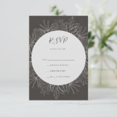 Rustic Winter | Koolstof RSVP-kaart RSVP Kaartje (Staand voorkant)