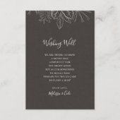 Rustic Winter | Koolstof-weduwenkaart Informatiekaartje (Voorkant)