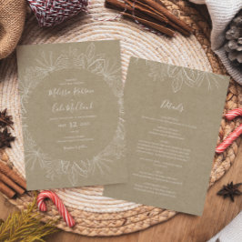 Rustic Winter | Kraft all in one Wedding Kaart