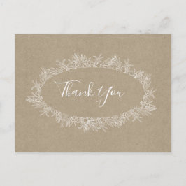 Rustic Winter | Kraft - Dank u Briefkaart