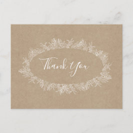 Rustic Winter | Kraft - Dank u Briefkaart