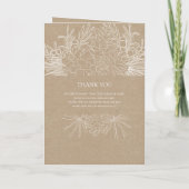 Rustic Winter | Kraft Folded Wedding Programme Programma (Achterkant)