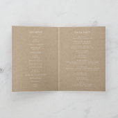Rustic Winter | Kraft Folded Wedding Programme Programma (Binnen)