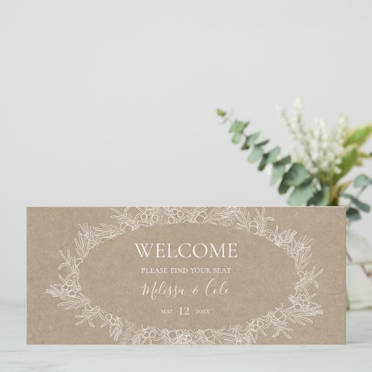 Rustic Winter | Kraft Hanging Seast Chart Header (Staand voorkant)