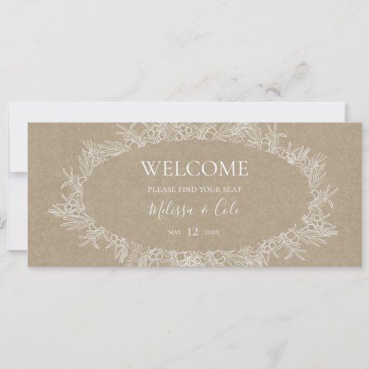 Rustic Winter | Kraft Hanging Seast Chart Header (Voorkant)